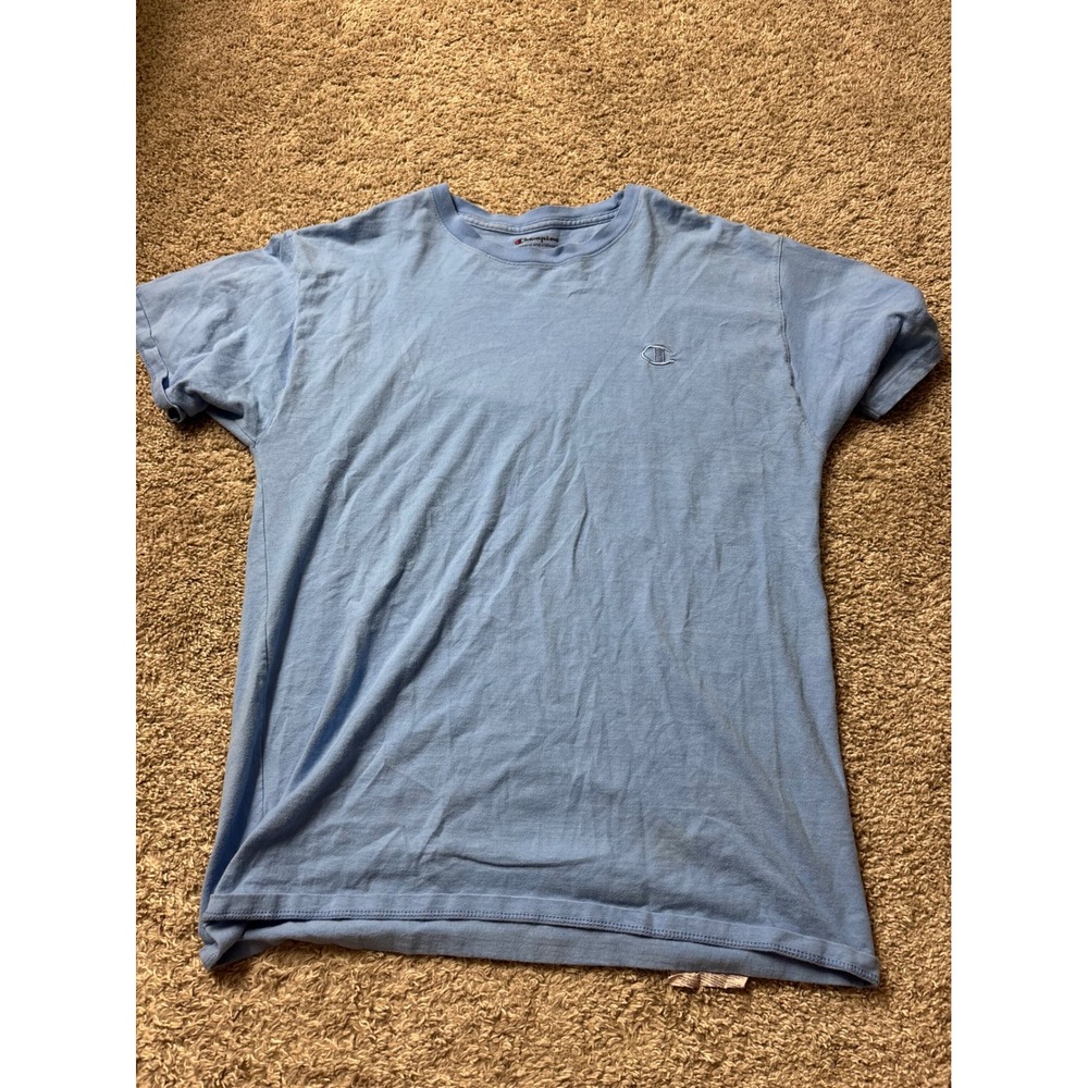Champion Mens Light Blue Authentic Athleticwear Crew Neck T-Shirt Size M - Picture 1 of 5